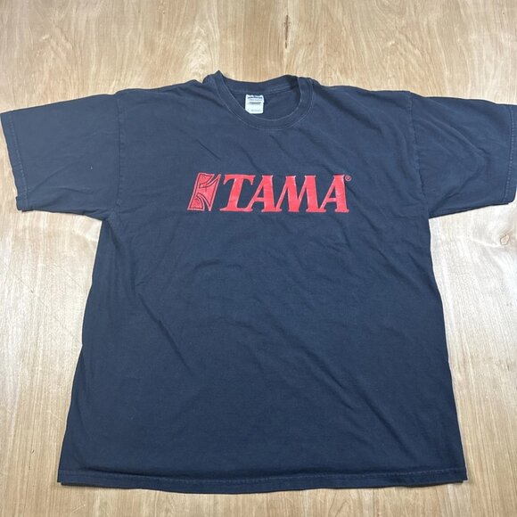 Gildan Other - Tama Drums Logo Mens Black Short Sleeve Crew Neck T-Shirt Size XL